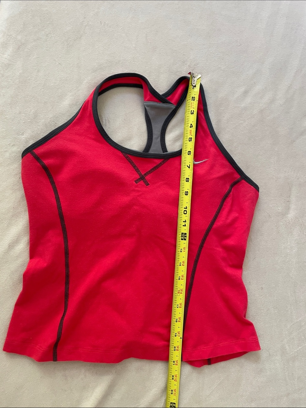 Nike Pink Racerback Tank Top with Black Trim - Picture 10 of 10